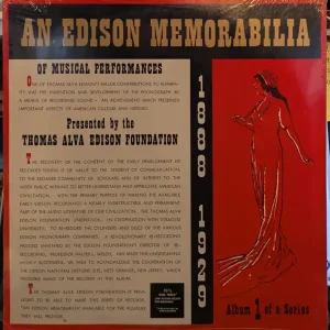 Big Sale An Edison Memorabilia Of Musical Performances Volume One (VINYL) | Min