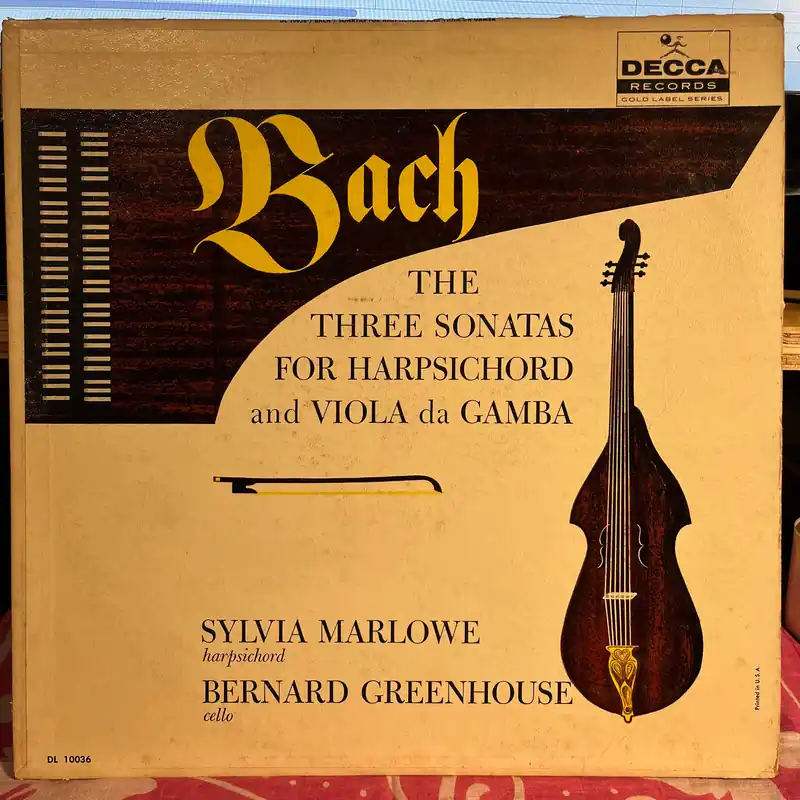 The Three Sonatas For Harpsichord And Viola Da Gamba | Excellent (EX) Direct From Factory