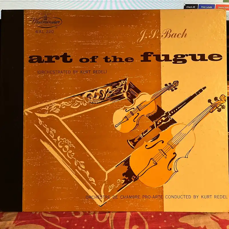 The Art Of The Fugue | Excellent (EX) Near Mint (NM) Reduced Price