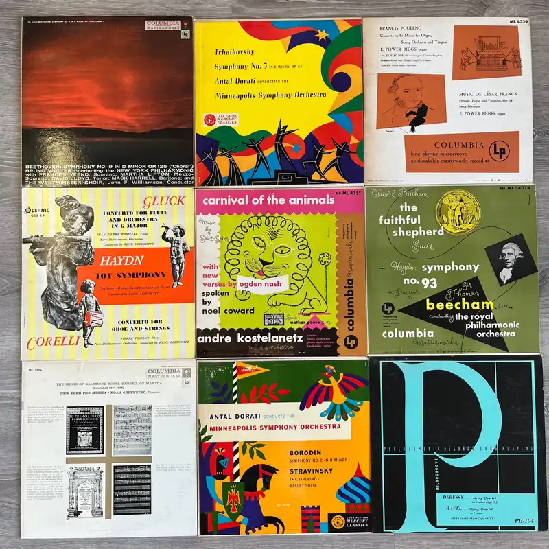 9 Classical LPs LOT 001 | Excellent (EX) Excellent (EX) Original