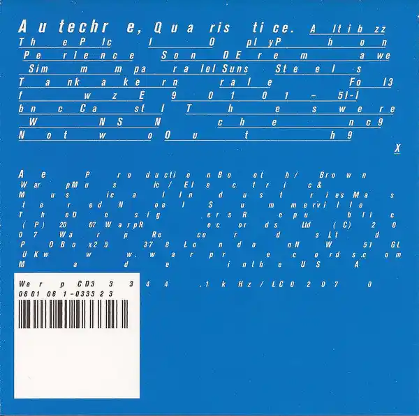 Autechre - Quaristice Time-Limited