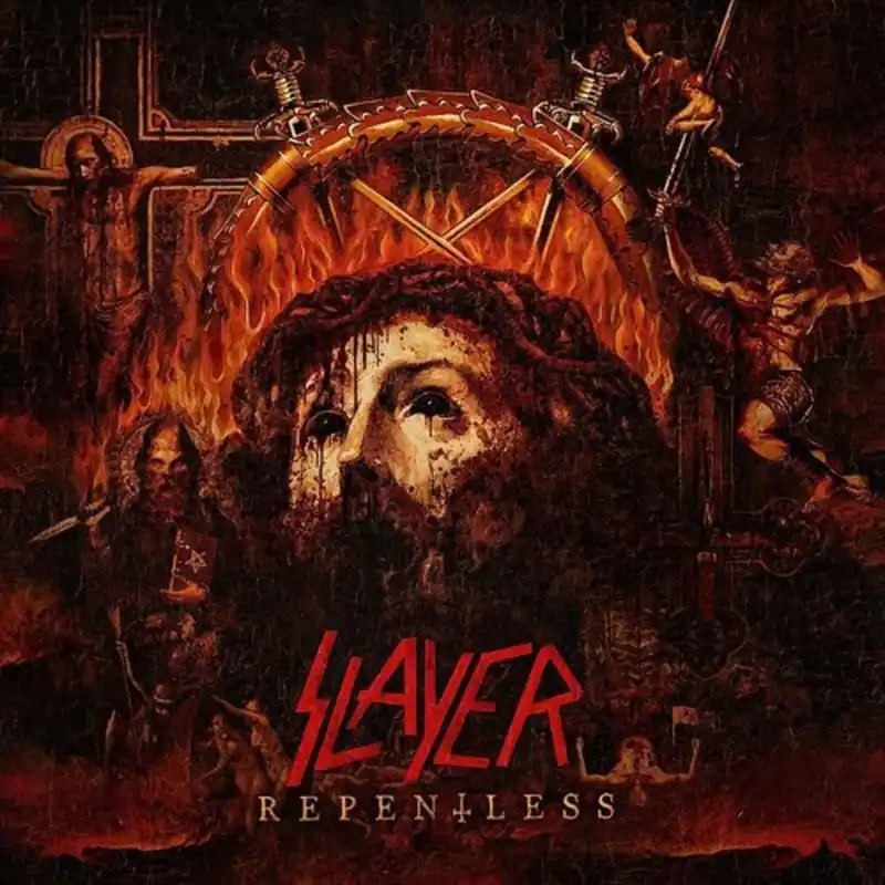 Next Day Delivery Slayer/Repentless (Beer Mustard Swirl with Red & Brown Splatter Vinyl)