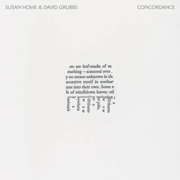 Direct From Factory Susan Howe & David Grubbs - Concordance LP