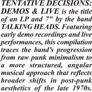 Tentative Decisions: Demos & Live (BF 2025 RSD Exclusive, With Bonus 7 Flash Sale