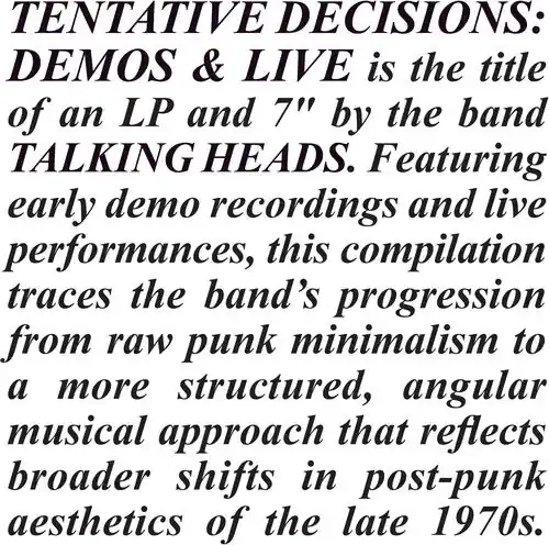 Tentative Decisions: Demos & Live (BF 2025 RSD Exclusive, With Bonus 7 Flash Sale