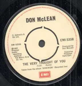 Secure Checkout Don McLean - Very Thought Of You - 7 Inch