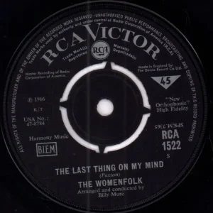 Womenfolk - Last Thing On My Mind - 7 Inch Worldwide Shipping