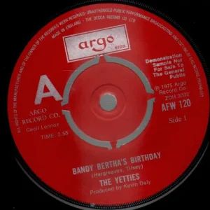 Yetties - Bandy Bertha's Birthday - 7 Inch Price Drop