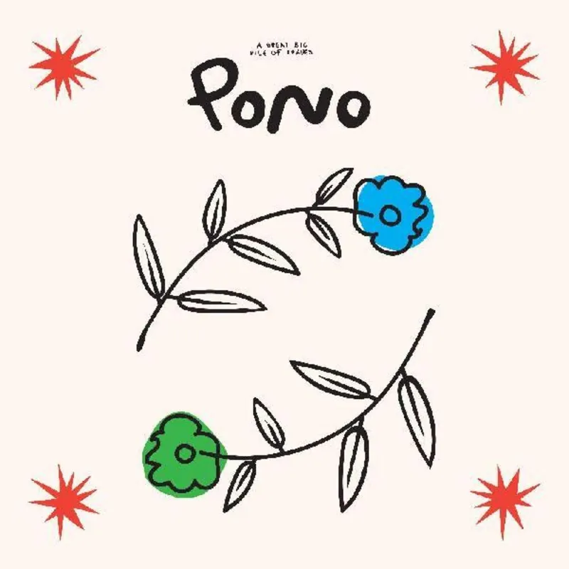 Weekend Sale A Great Big Pile of Leaves/Pono (White, Green, & Blue Marbled Vinyl) [