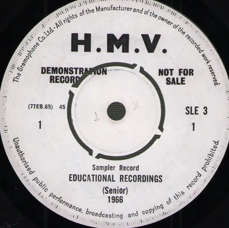 HMV Product & Marketing - Educational Recordings - 7 Inch Money Back Guarantee