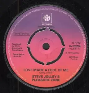 Best Price Steve Jolley's Pleasure Zone - Love Made A Fool Of Me - 7 Inch