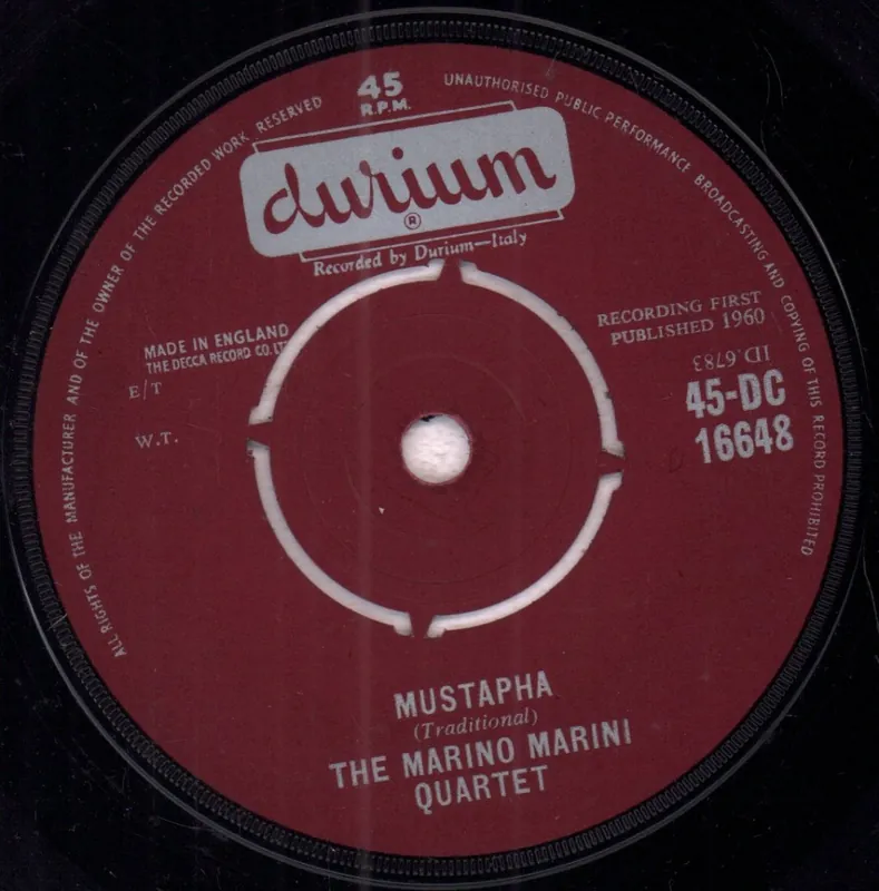 Crafted Marino Marini Quartet - Mustapha - 7 Inch