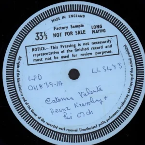 Authentic Caterina Valente - Intimate Valente - Lp