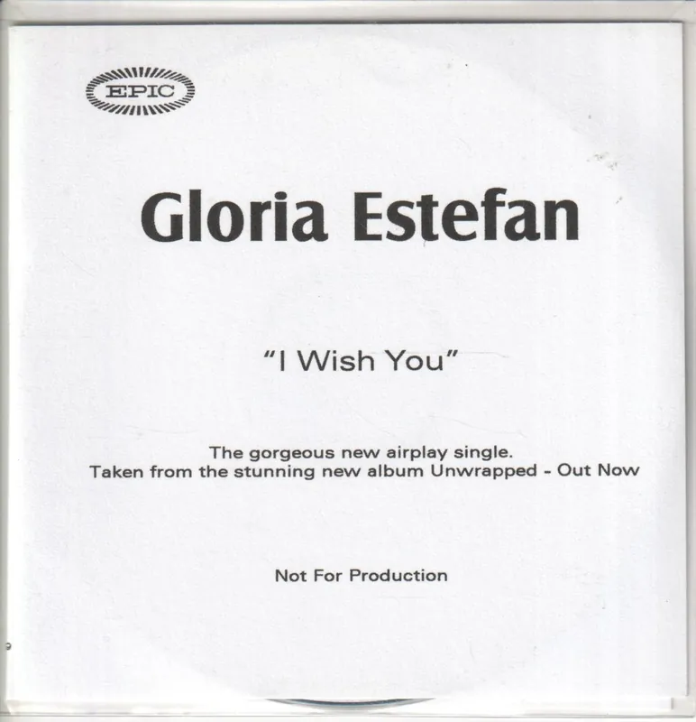 Gloria Estefan - I Wish You - Cdr Sale