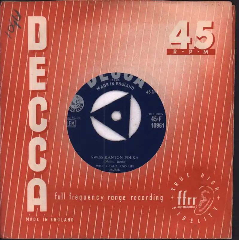will glahe and his musik - Swiss Kanton Polka - 7 Inch Budget