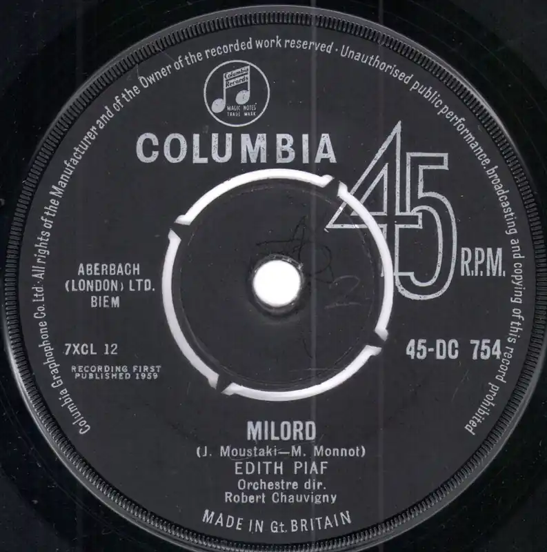 Best Price Edith Piaf - Milord - 7 Inch