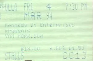 Van Morrison - Manchester Apollo 4/3/94 - Ticket Shop Now